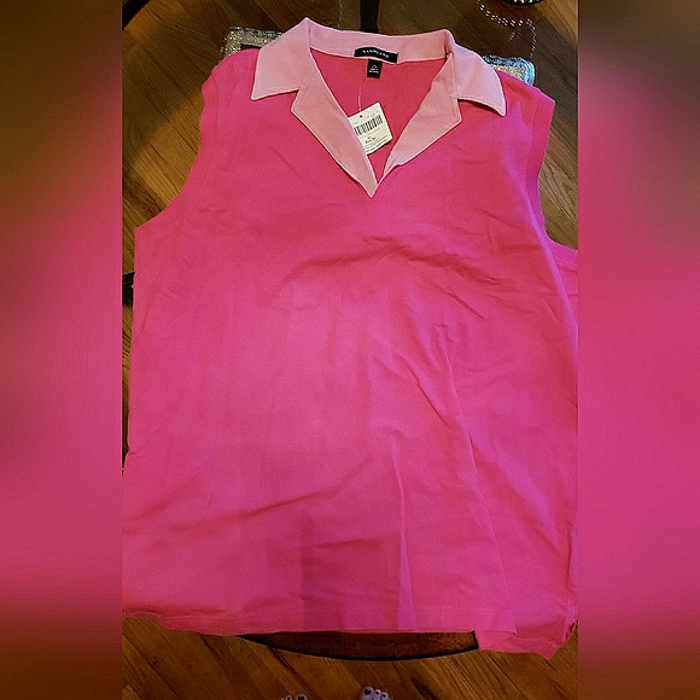 Land's End Sleeveless Polo XL NWT, Pink